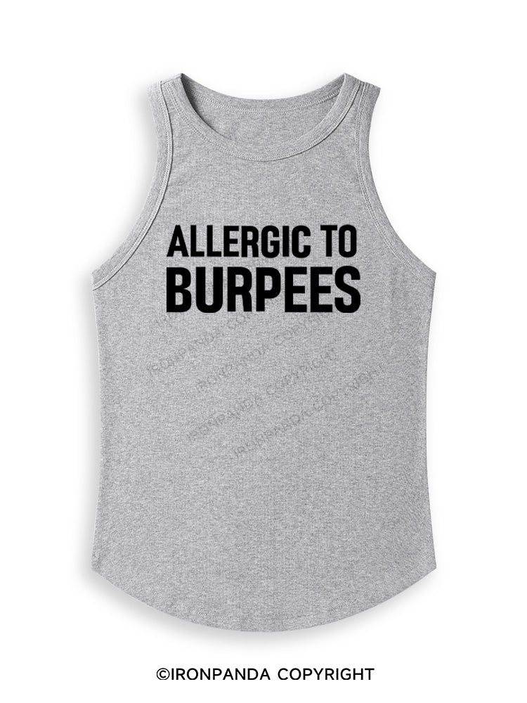 ALLERGIC TO BURPEES Fitted Tank Top