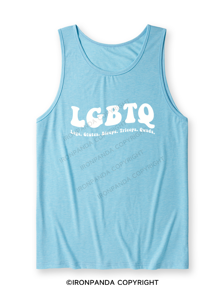 LGBTQ: Legs, Glutes, Biceps, Triceps, Quads Ultra Soft Heather Tank
