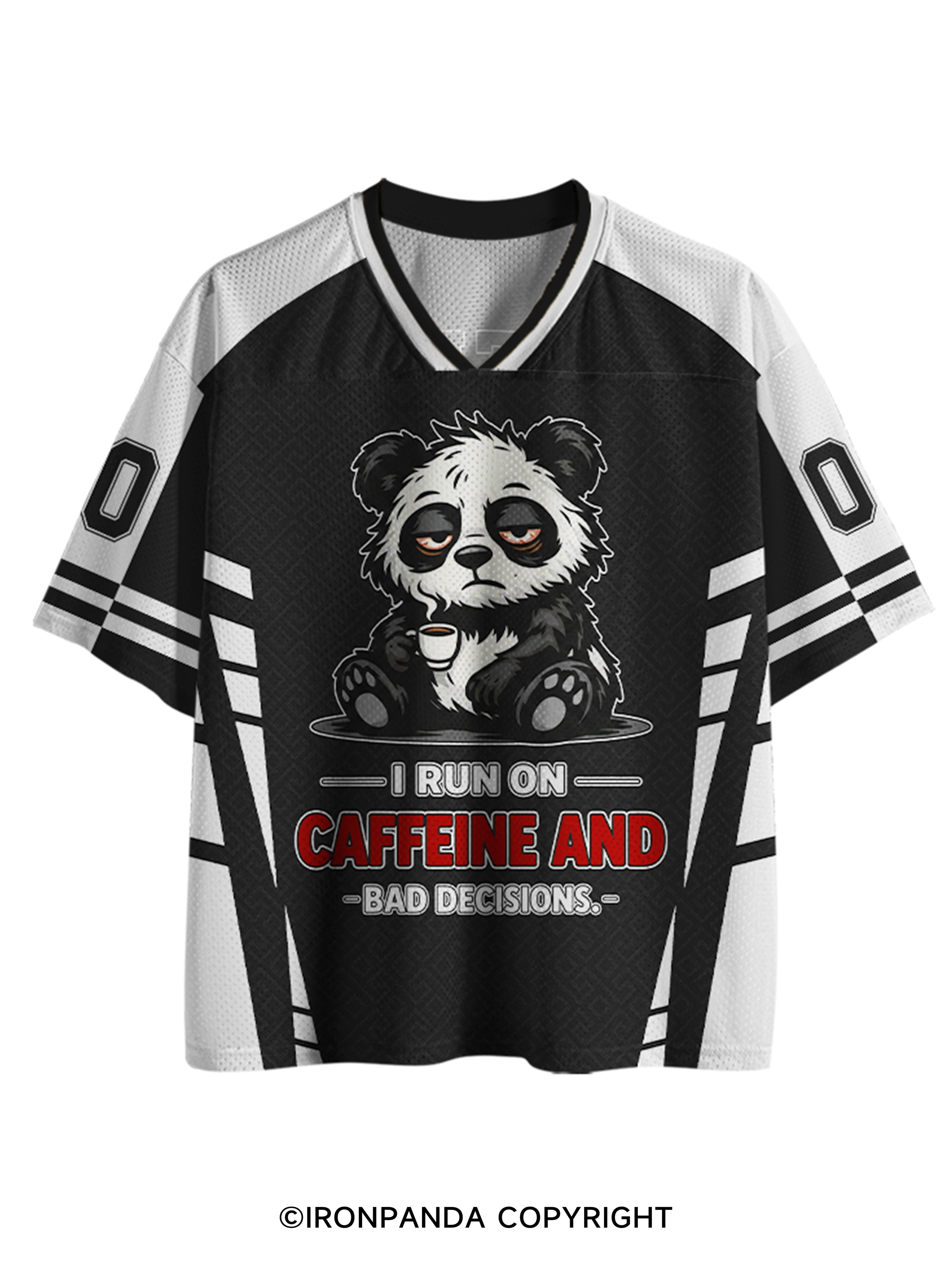 I RUN ON CAFFEINE AND BAD DECISIONS Mesh Jersey