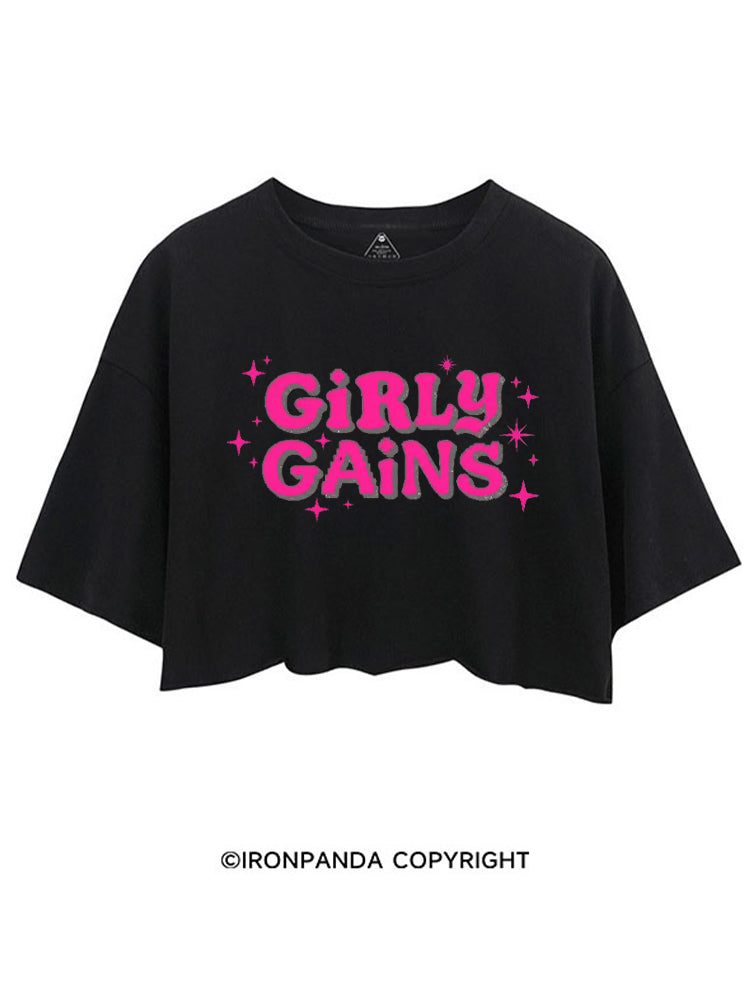 GIRLY GAINS STRONG GIRLS CROP TOPS