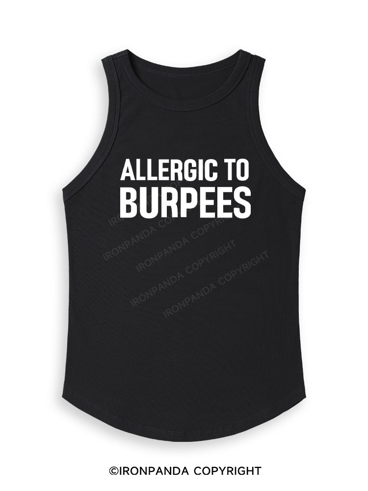 ALLERGIC TO BURPEES Fitted Tank Top