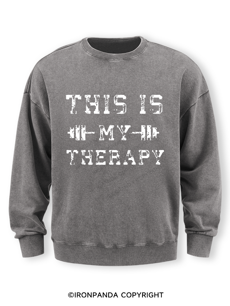 This Is My Therapy Washed Sweatshirt