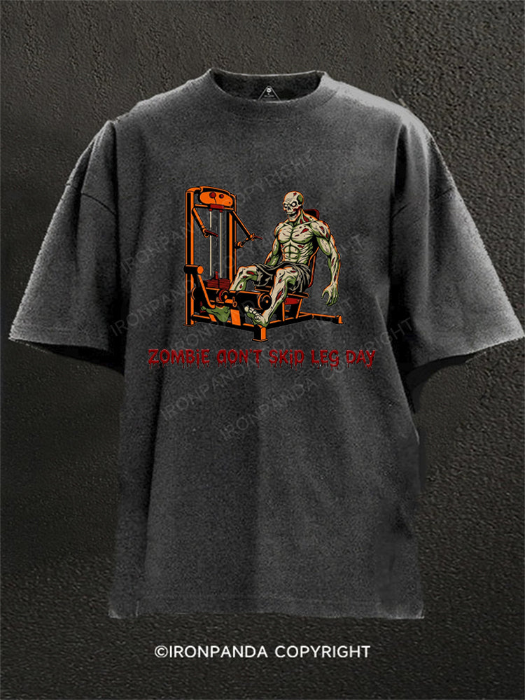 Zombie workout in the gym Washed Gym Shirt