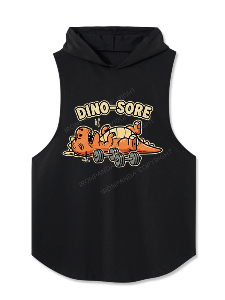 Dino-Sore Lifter Workout Hooded Tank