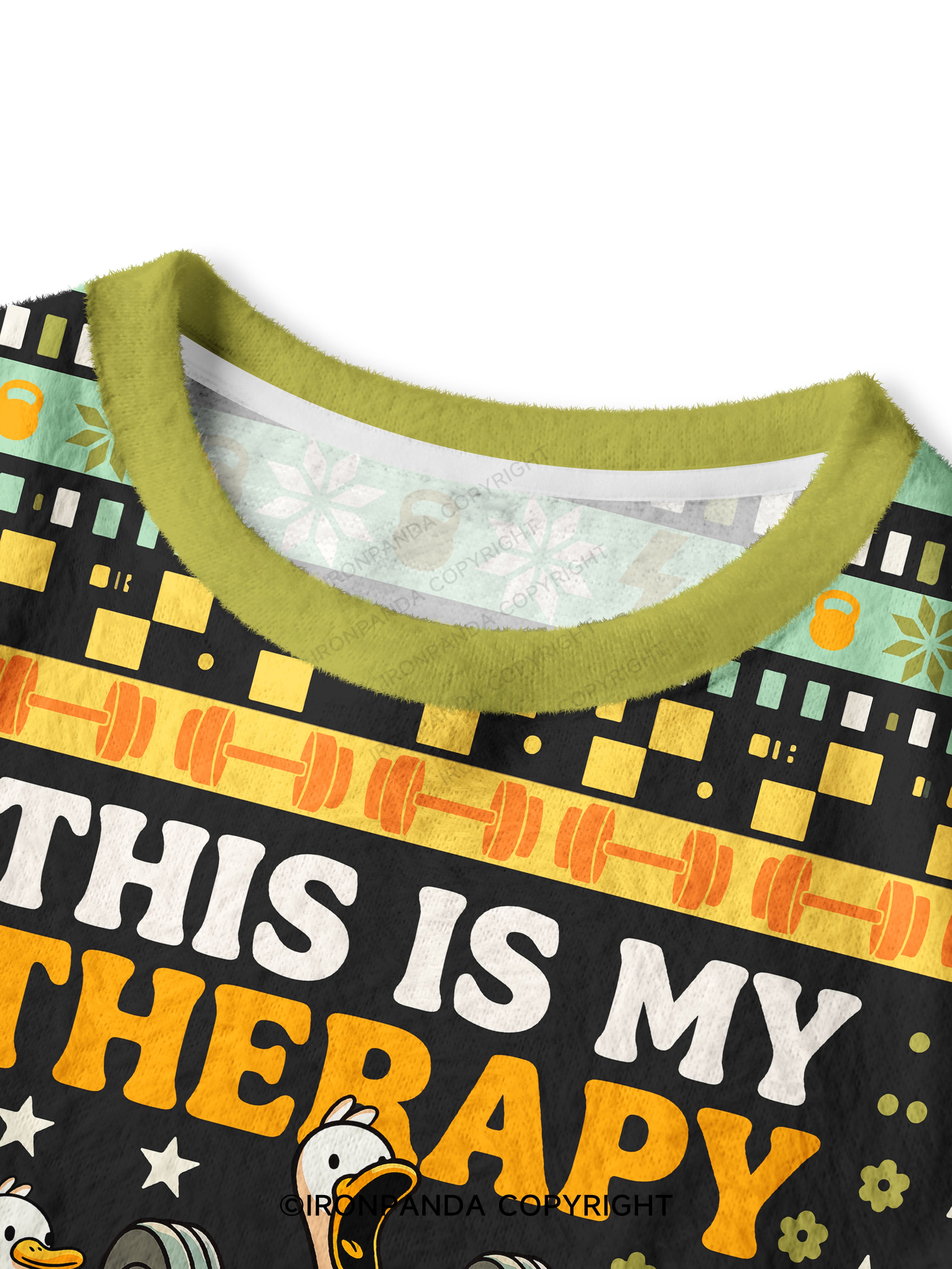 THIS IS MY THERAPY FUNNY GYM Crop Ugly Sweater