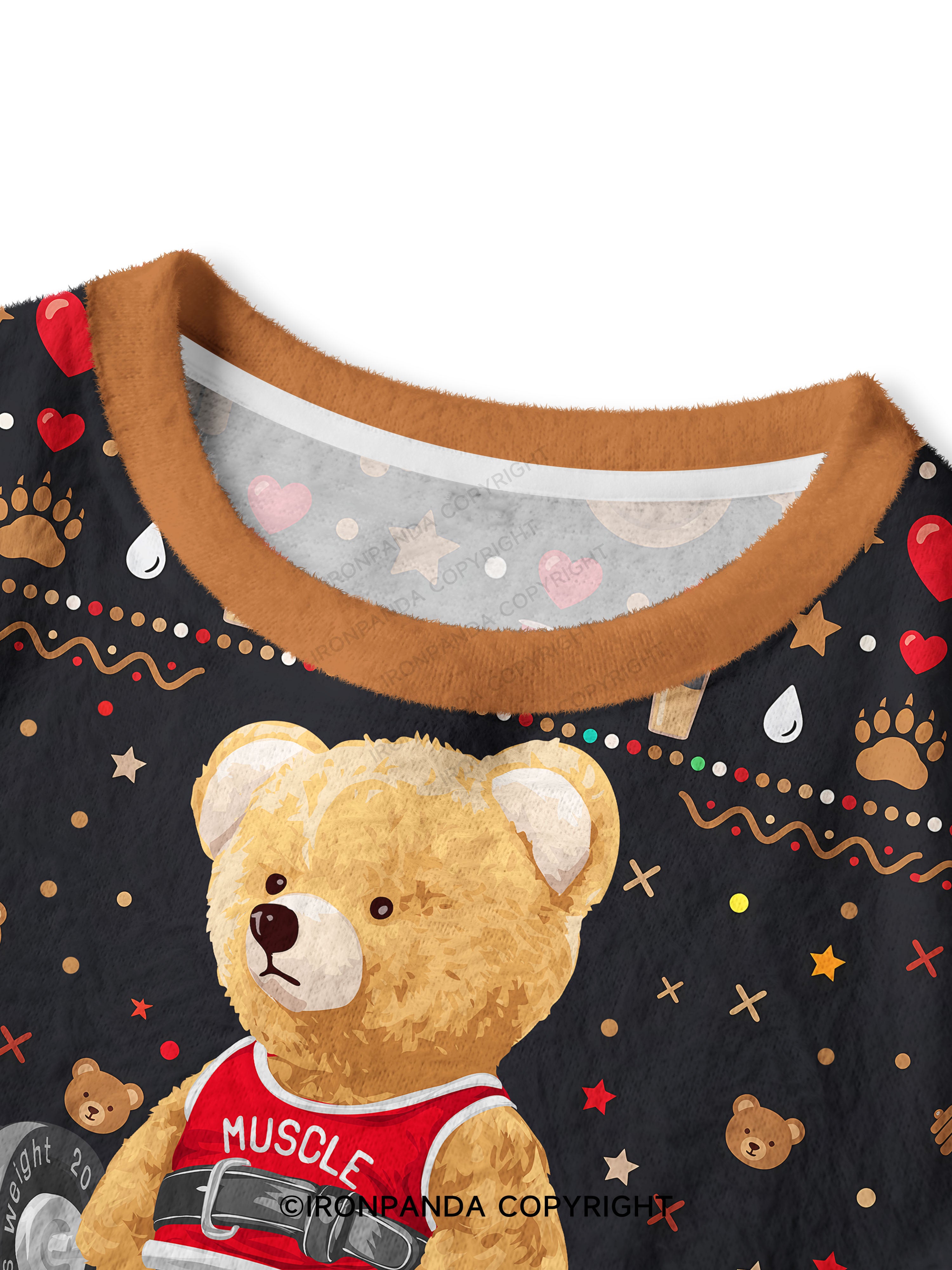 Exercise Bear Crop Ugly Sweater