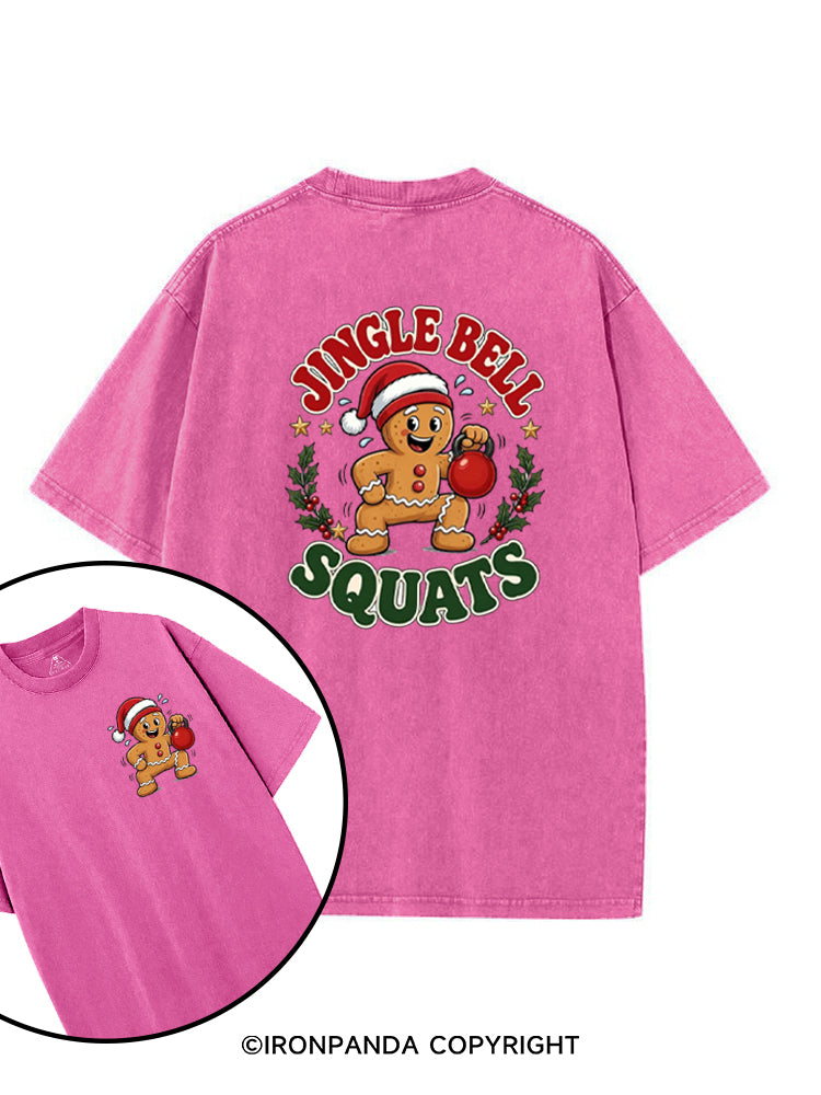JINGLE BELL SQUATS printed Gym Shirt