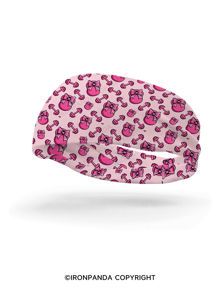 Pink Bow Gym Headband
