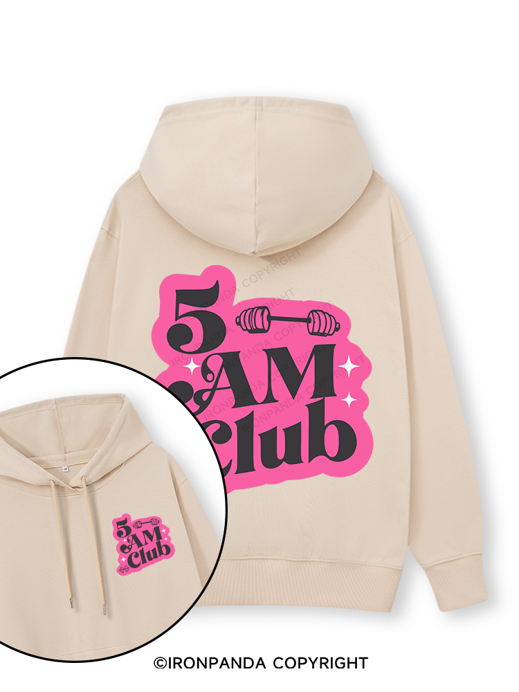 5 AM Club Double-Sided Printed Classic Gym Hoodie