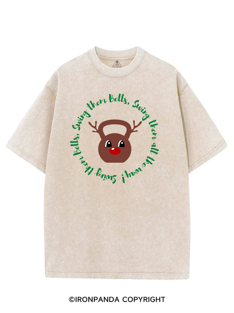 SWING THEM BELLS, SWING THEM BELLS, SWING THEM ALL THE WAY! VINTAGE GYM SHIRT