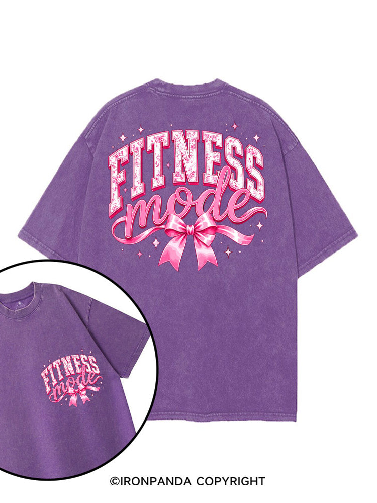 FITNESS MODE PINK GYM printed Gym Shirt