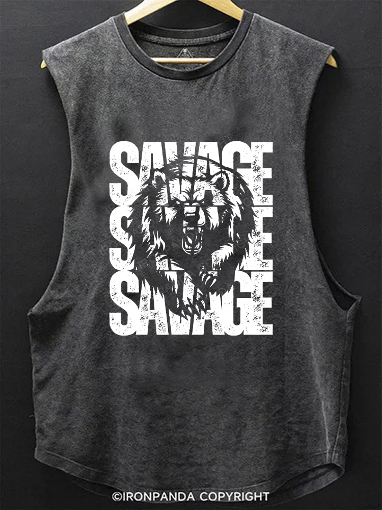 Savage Bear Scoop Bottom Cotton Tank