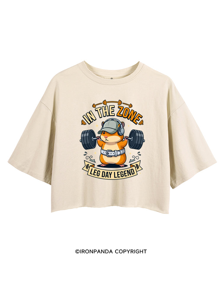 IN THE ZONE LEG DAY LEGEND HAMSTER CROP TOPS