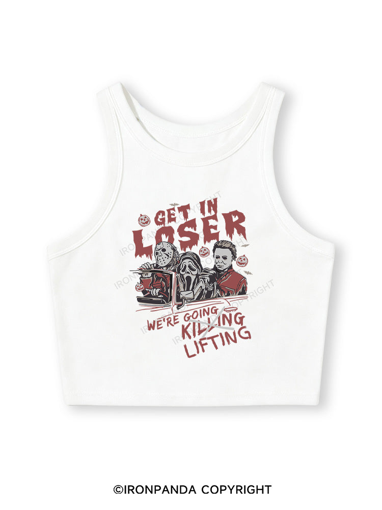 We’re Going Lifting Fitted Crop Tank Top