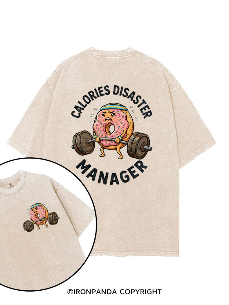 Calories Disaster Manager printed Gym Shirt