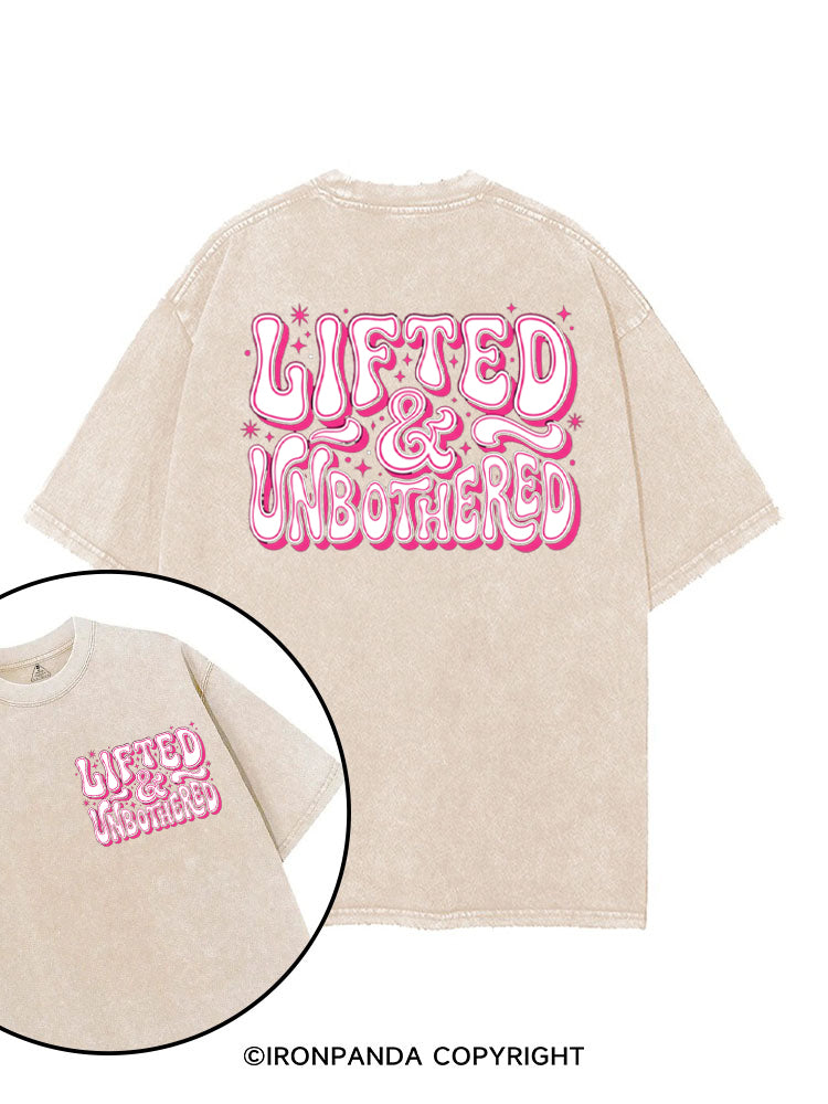 Lifted And Unbothered printed Gym Shirt