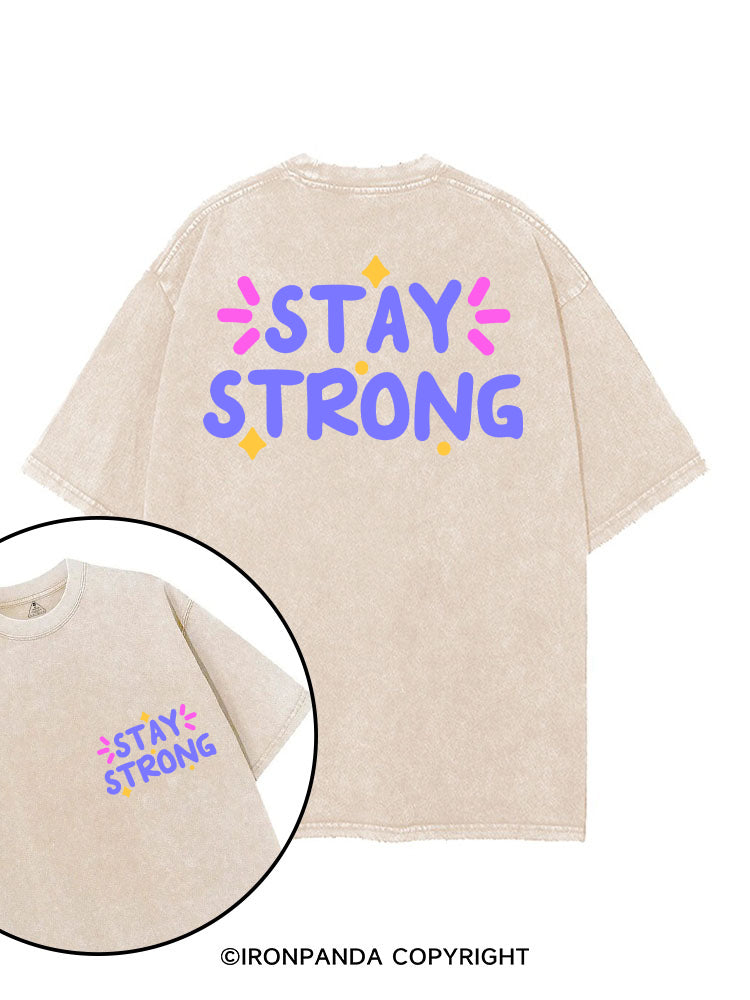 STAY STRONG POSITIVE GYM printed Gym Shirt
