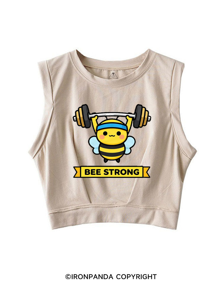 Honey Bee Strong SLEEVELESS CROP TOPS
