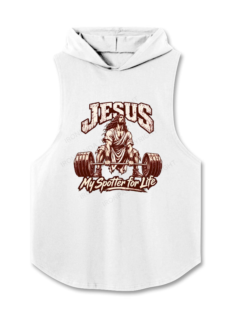 JESUS My Spotter for Life Hooded Tank