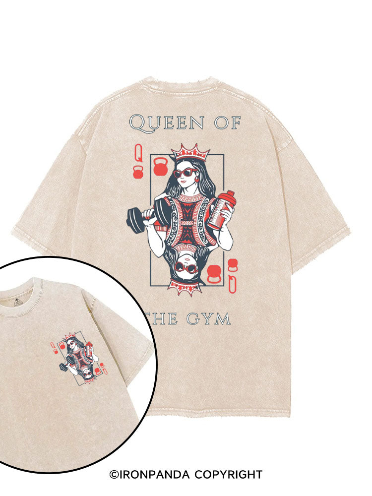 QUEEN OF THE GYM POKER printed Gym Shirt
