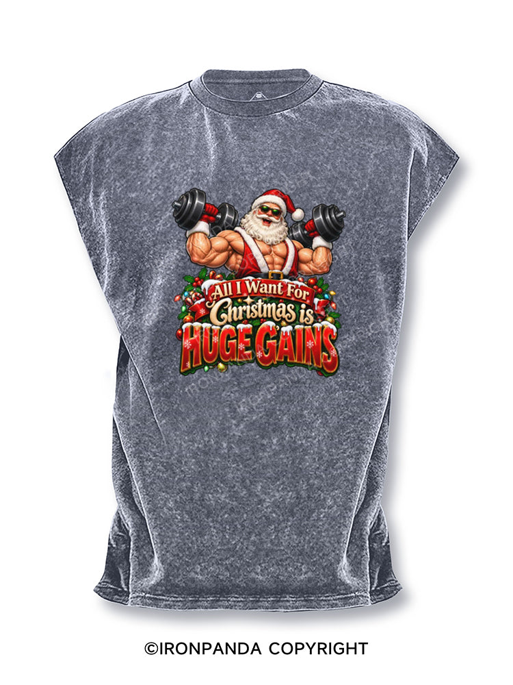All I Want For Christmas is HUGE GAINS Cut Off Tank