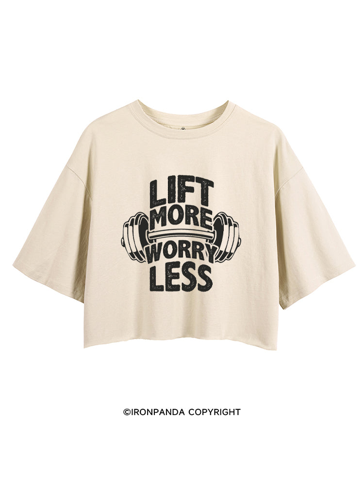 Lift More Worry Less Positive Gym CROP TOPS