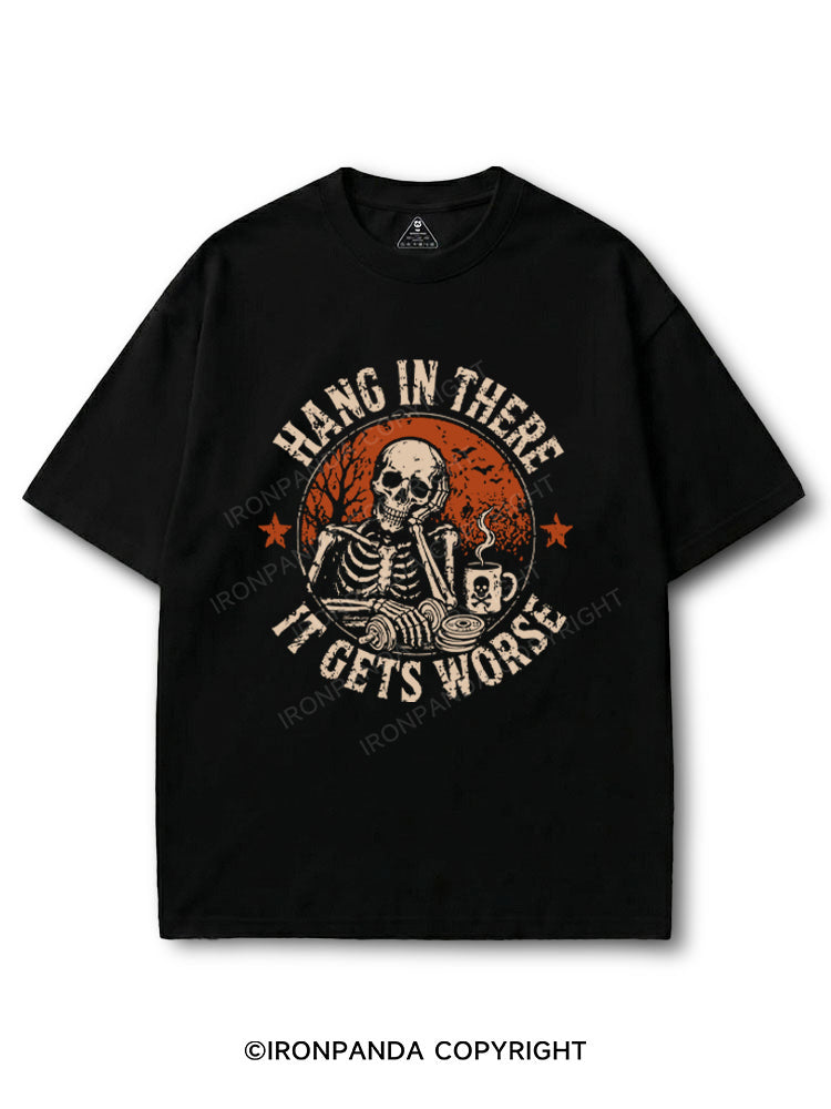 HANG IN THERE IT GETS WORSE SKELETON COTTON PUMP COVER