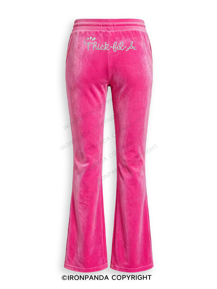 thick-fil-a Velvet Tracksuit Set