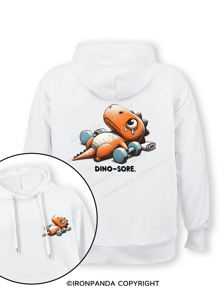 DINO-SORE AFTER WORKOUT Double-Sided Printed Classic Gym Hoodie