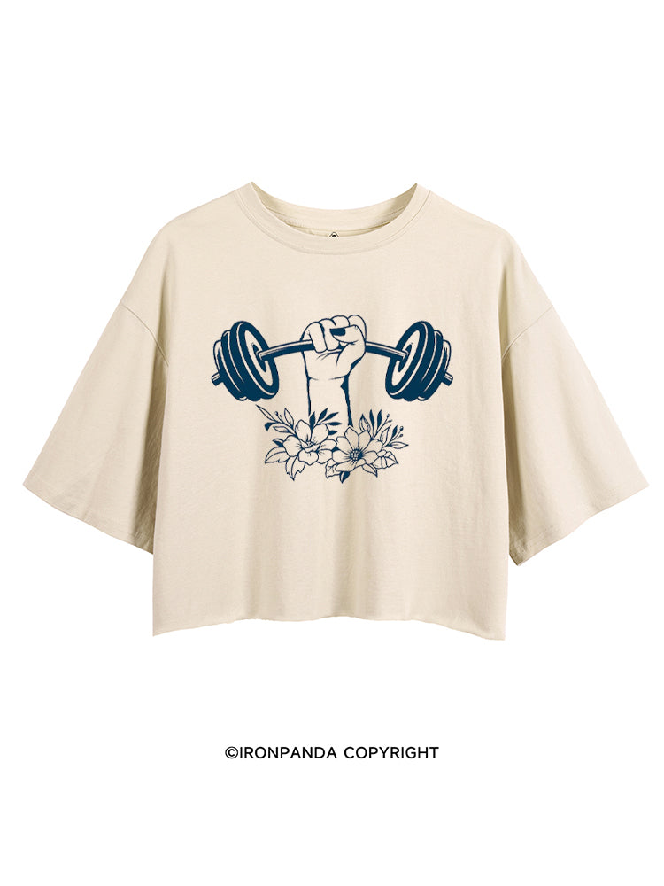 FLOWER POWERLIFTING CROP TOPS