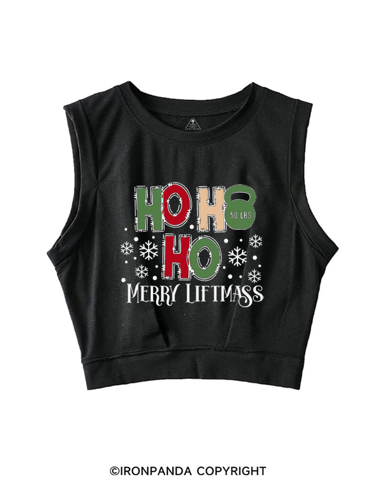 HOHOHO MERRY LIFTMASS SLEEVELESS CROP TOPS