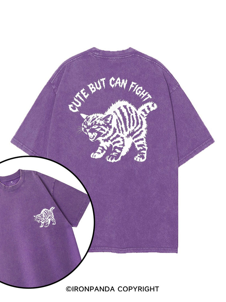 CUTE BUT CAN FIGHT printed Gym Shirt