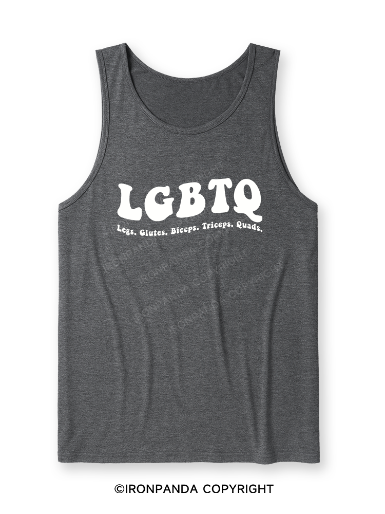 LGBTQ: Legs, Glutes, Biceps, Triceps, Quads Ultra Soft Heather Tank