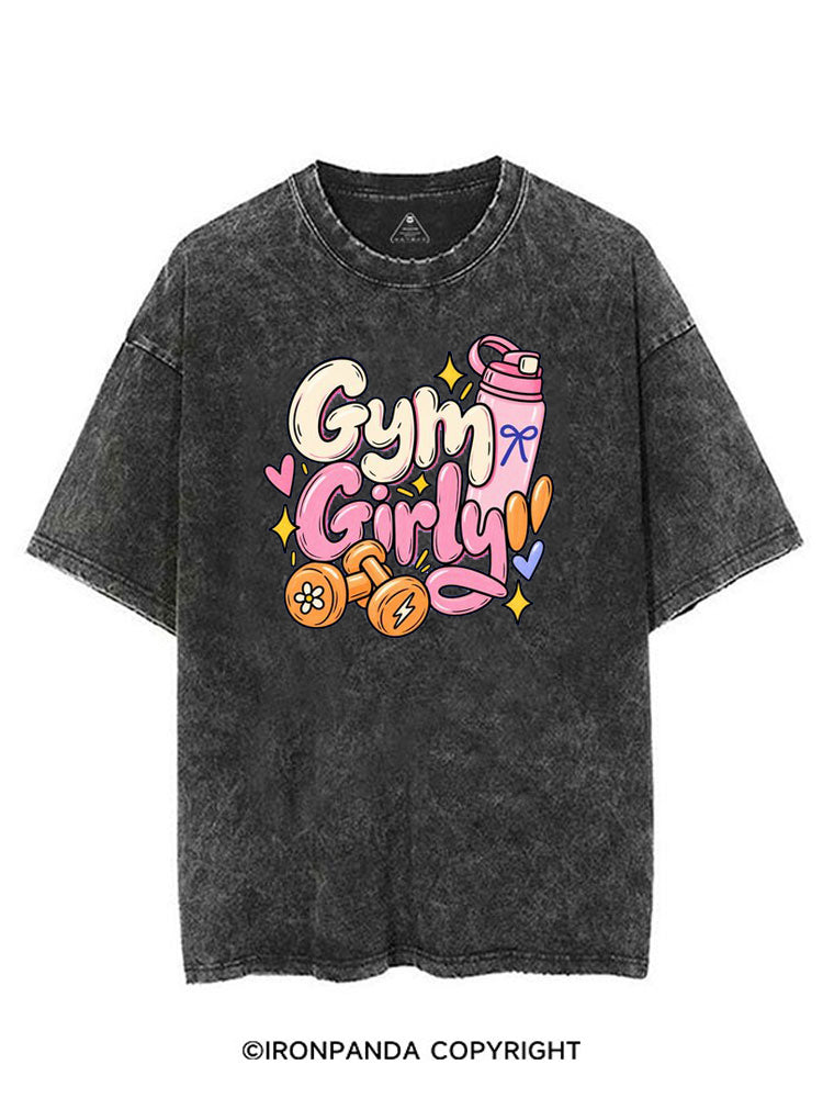 GYM GIRLY FUNNY WORKOUT VINTAGE GYM SHIRT