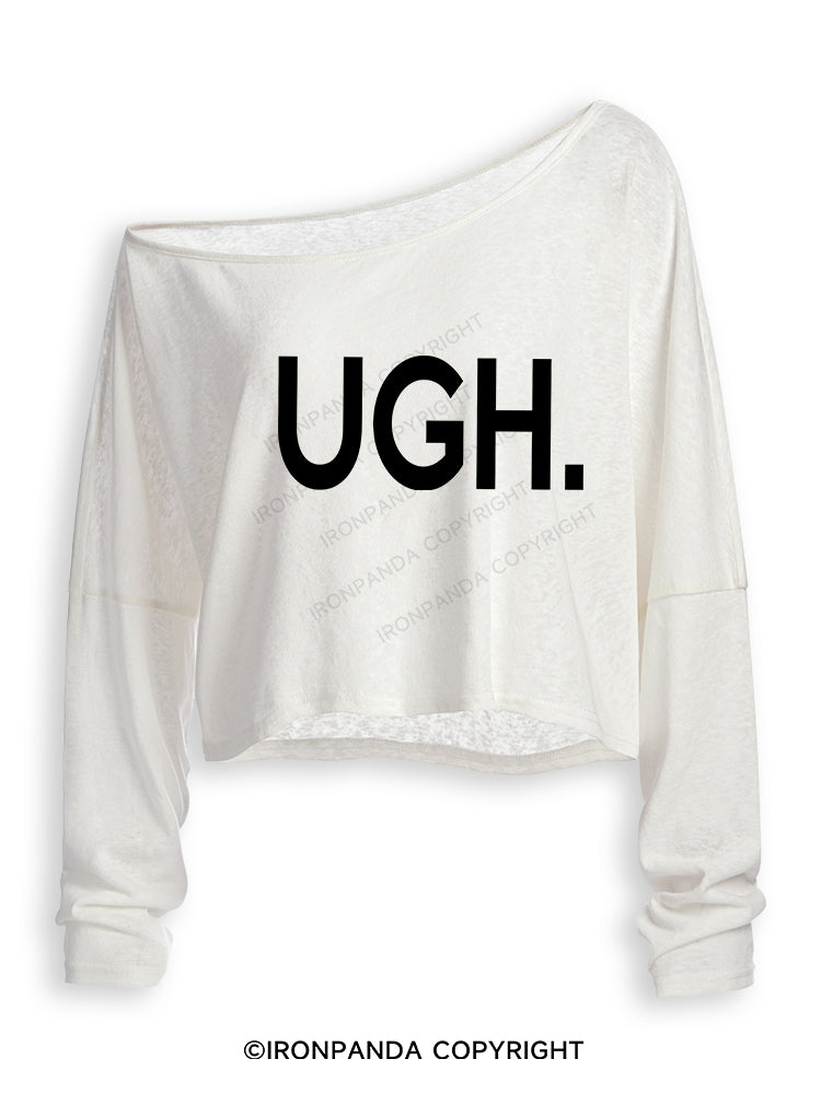UGH Off Shoulder Long Sleeve Crop Top