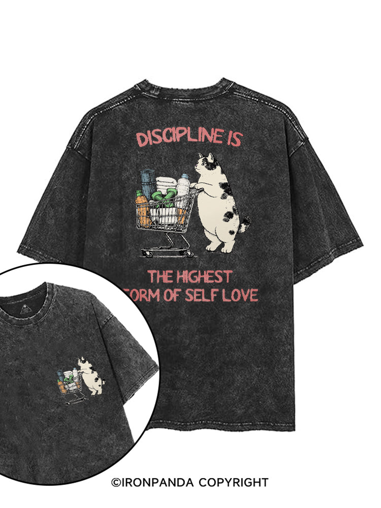 DISCIPLINE IS THE HIGHEST FORM OF SELF LOVE printed Gym Shirt