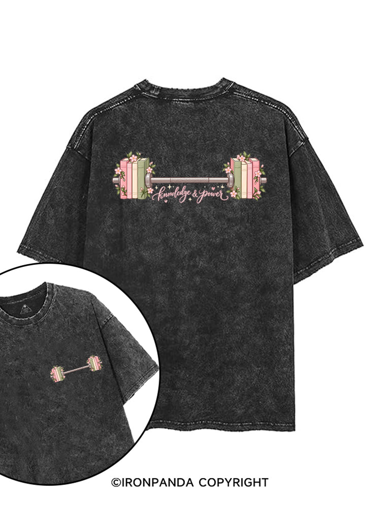KNOWLEDGE AND POWER printed Gym Shirt