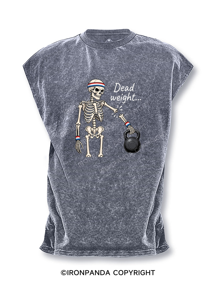 Dead Weight Funny Skeleton Cut Off Tank