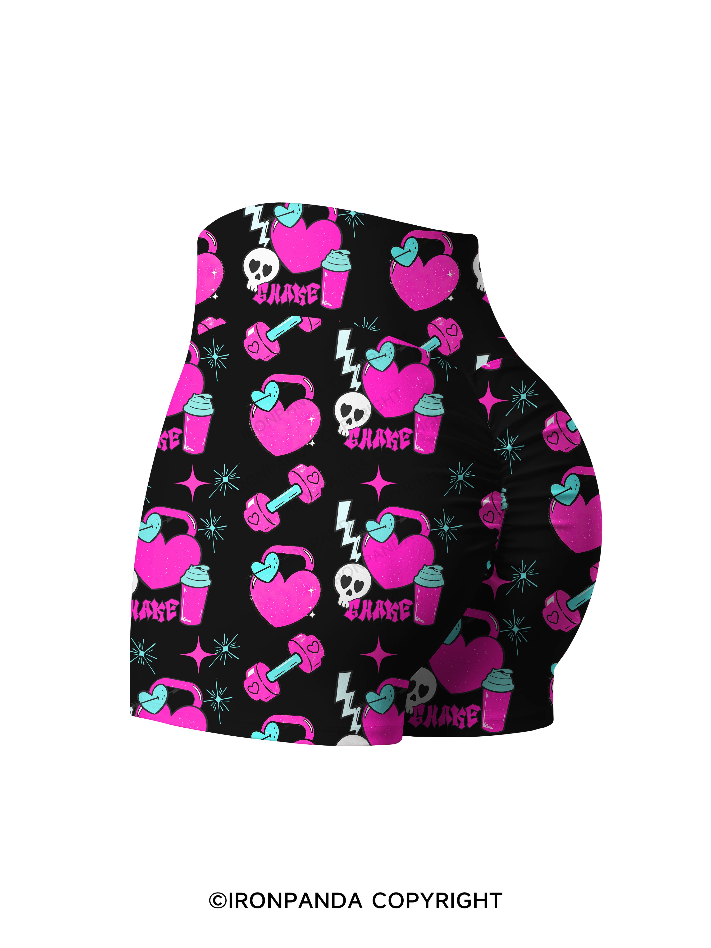 Shake Till You Gain Printed Yoga Shorts
