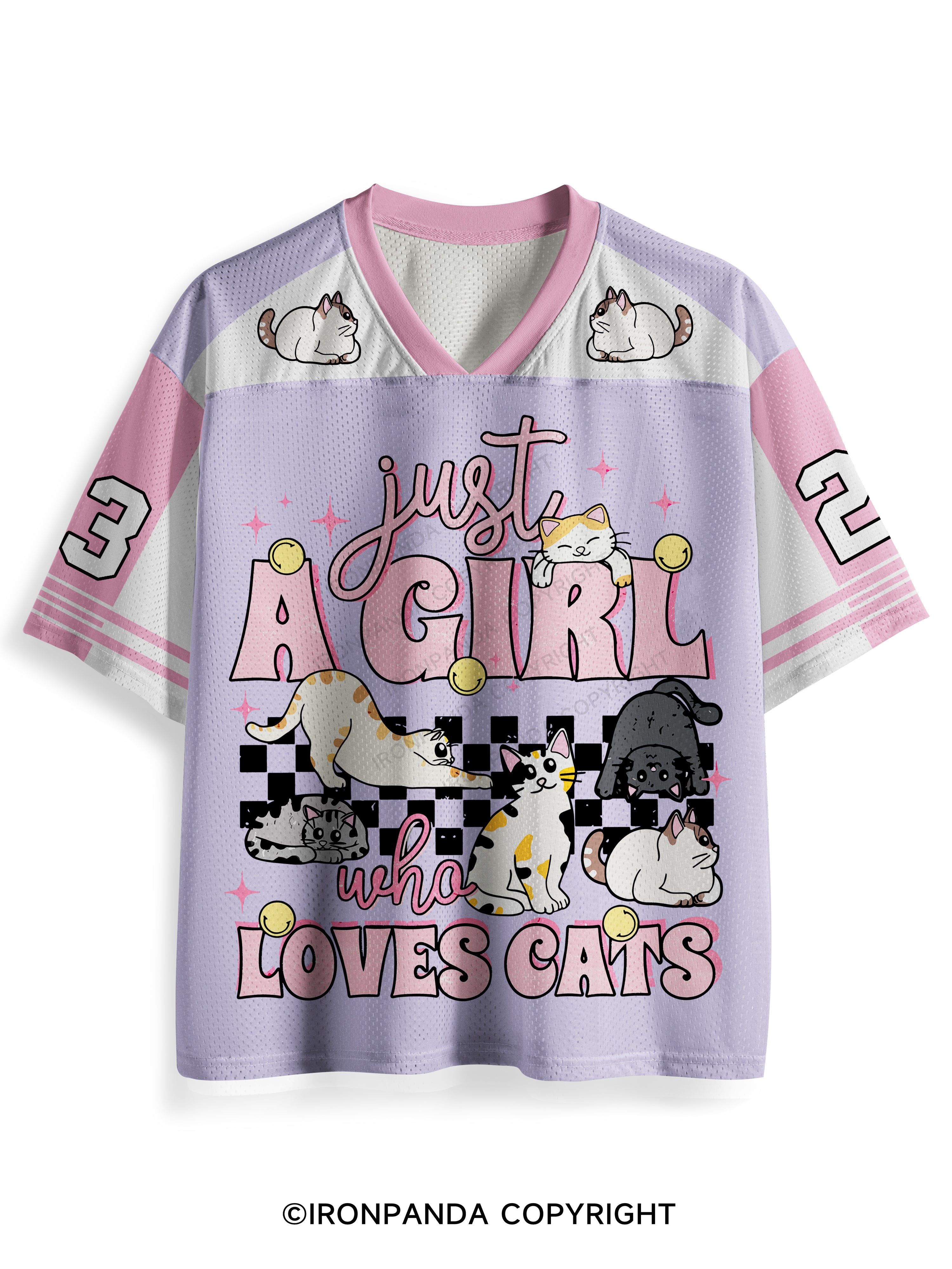 Just A Girl Who Loves Cats Mesh Jersey