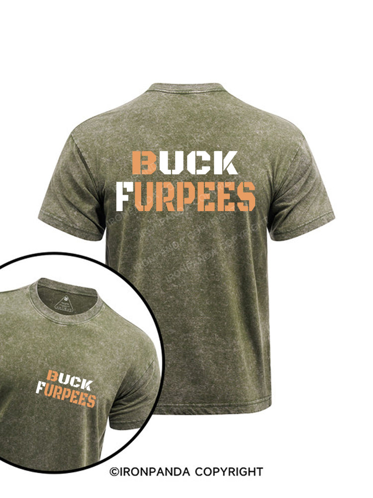 Hate Burpees Buck Furpess Printed Washed Gym Shirt