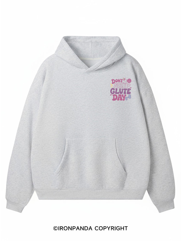 Don't Skip Glute Day Premium Fleece Gym Hoodie