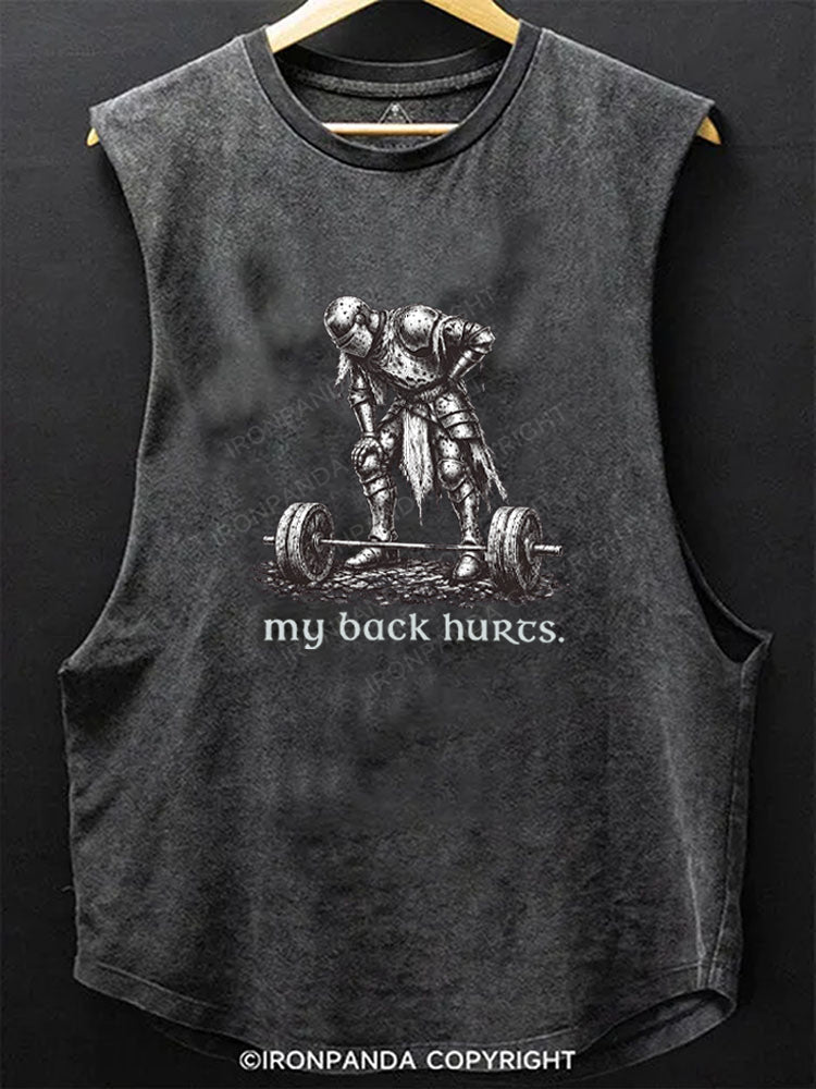 My Back Hurts Medieval Scoop Bottom Cotton Tank