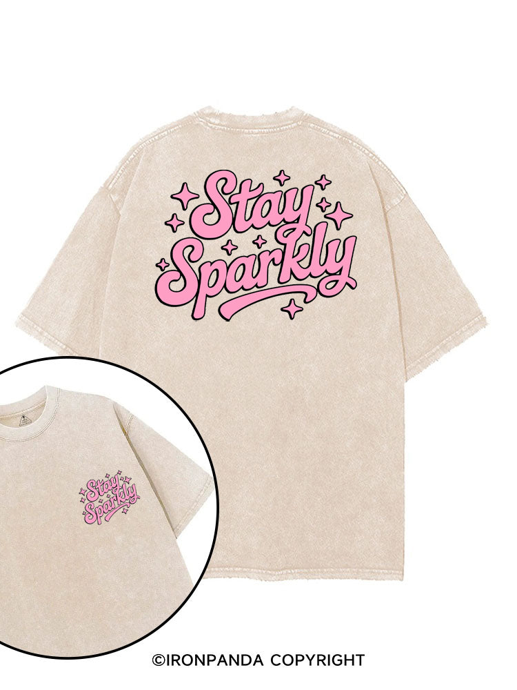 STAY SPARKLY FUNNY POSITIVE GYM printed Gym Shirt