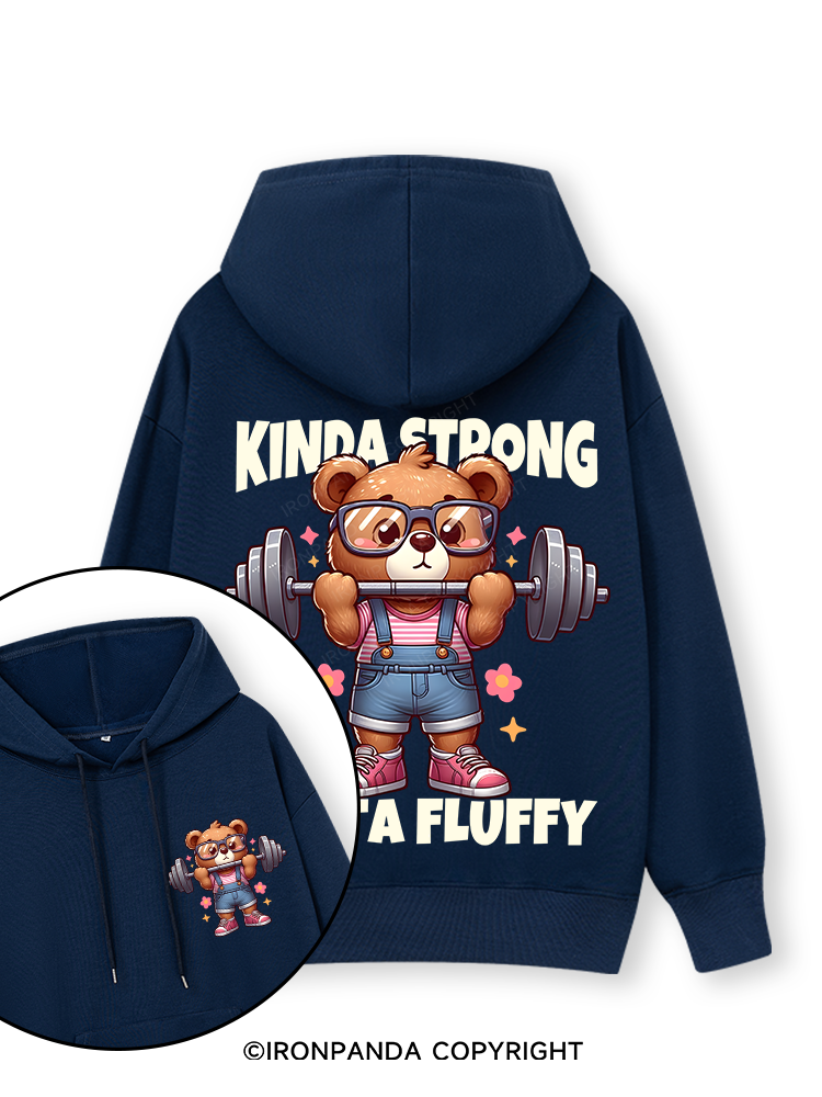 KINDA STRONG, SORTA FLUFFY Double-Sided Printed Classic Gym Hoodie