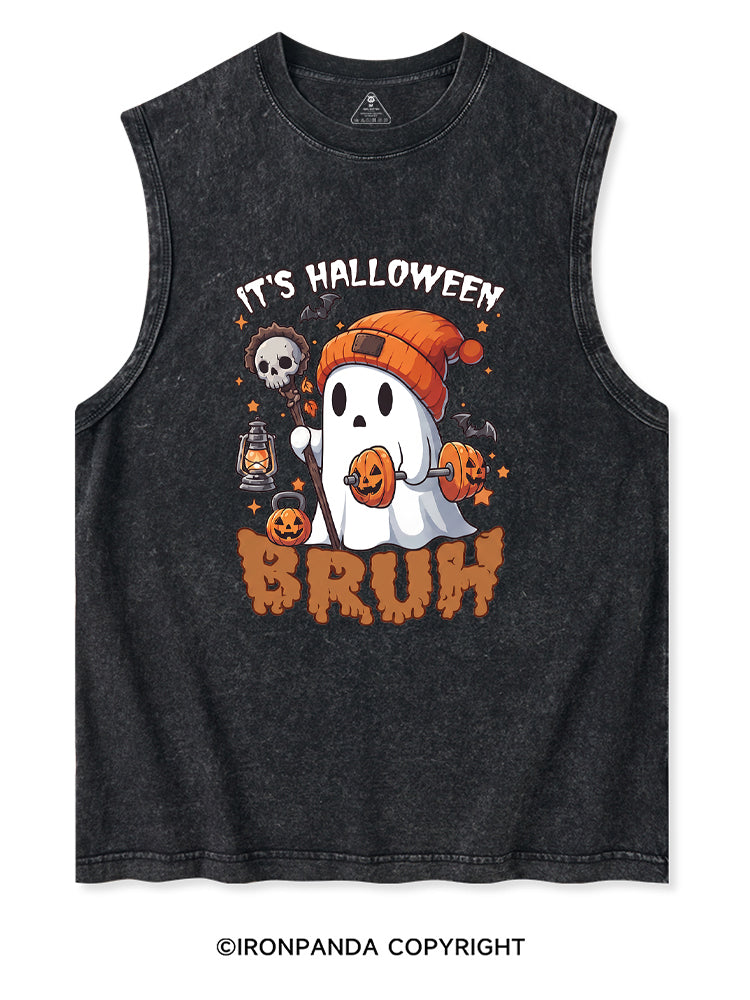 IT'S HALLOWEEN BRUH Washed Tank