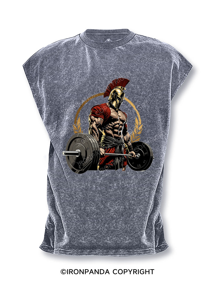 spartan at gym Cut Off Tank