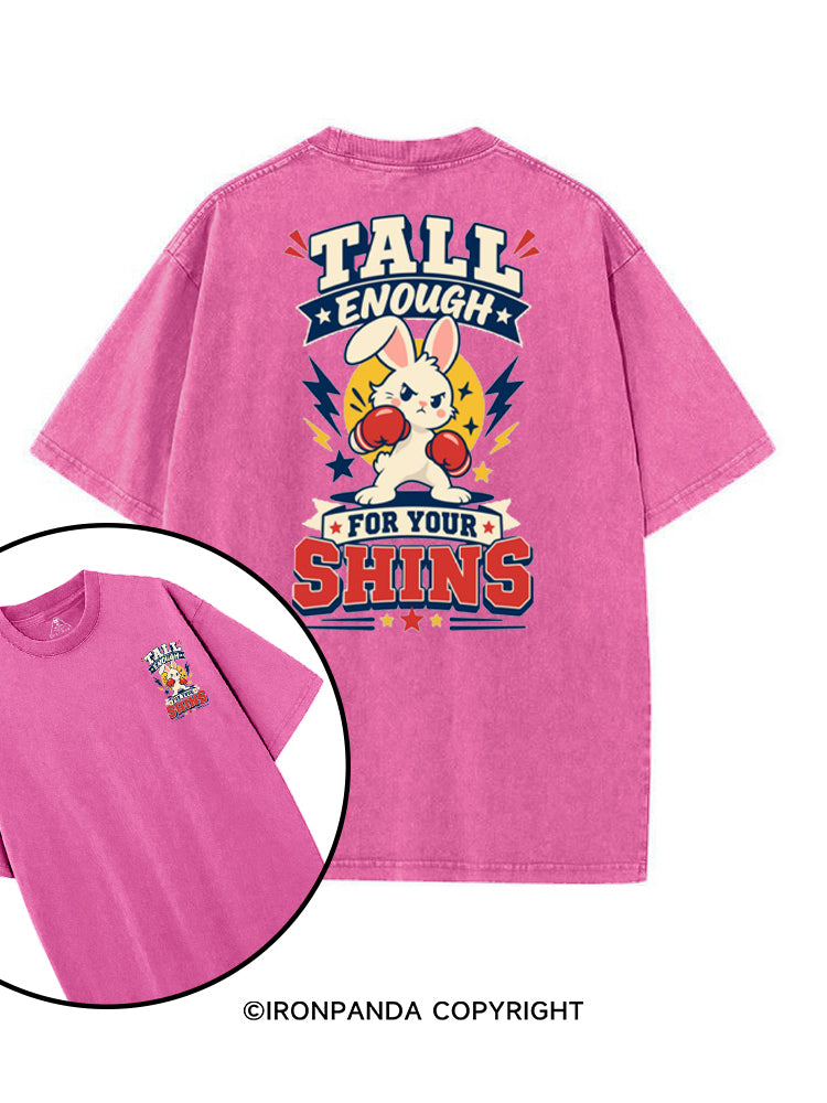 TALL ENOUGH FOR YOUR SHINS STRONG BUNNY printed Gym Shirt