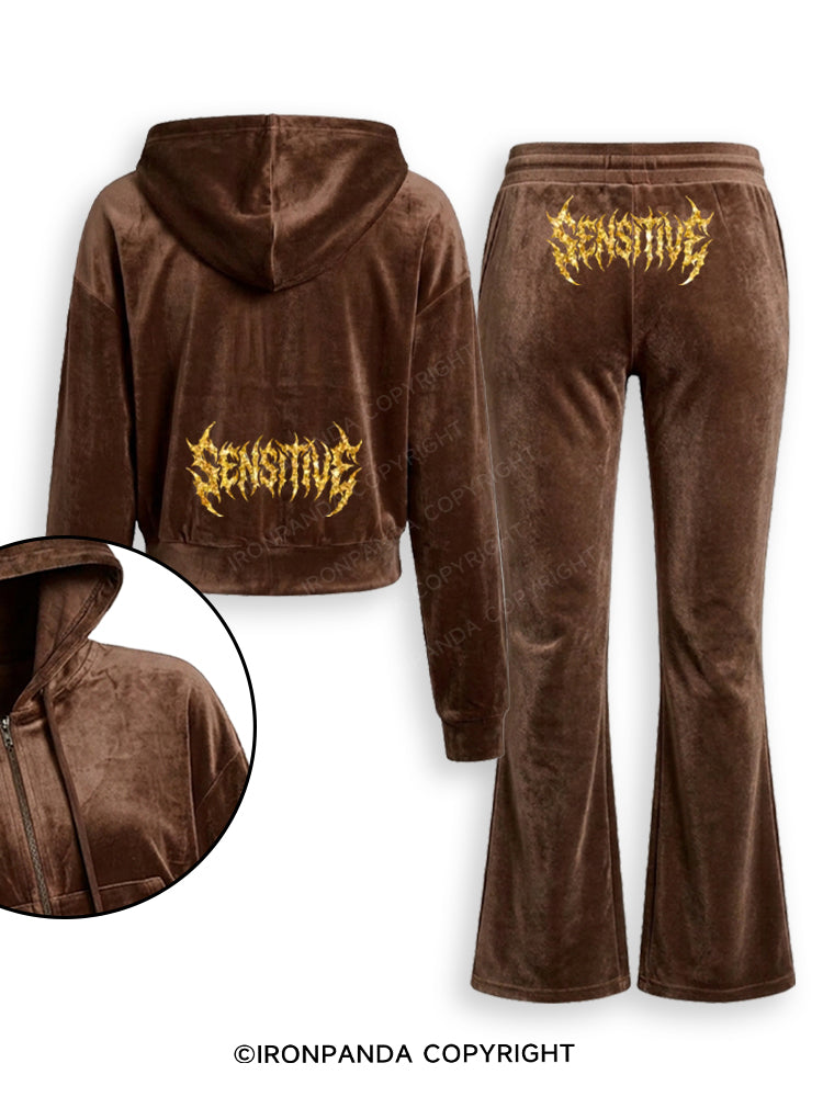 Sensitivity and Empathy is a Strength Velvet Tracksuit Set