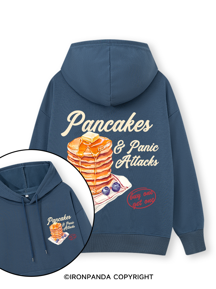 Pancakes & Panic Attacks Double-Sided Printed Classic Gym Hoodie